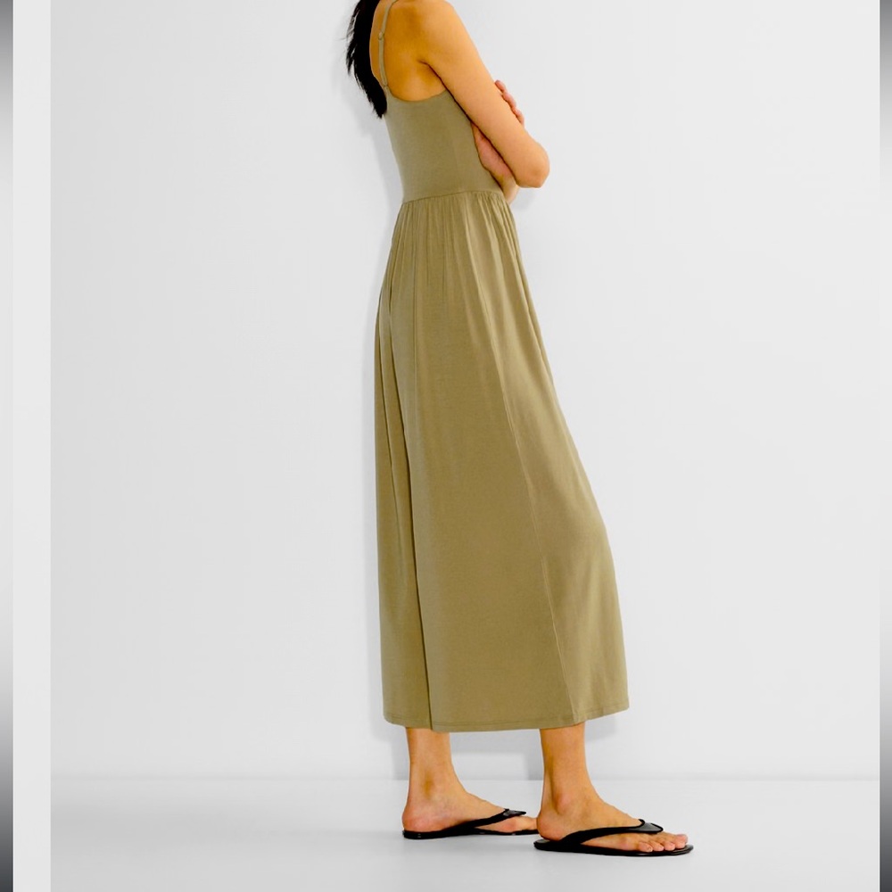 Wilfred Olive Green Spaghetti Strap Jumpsuit - Picture 2 of 6